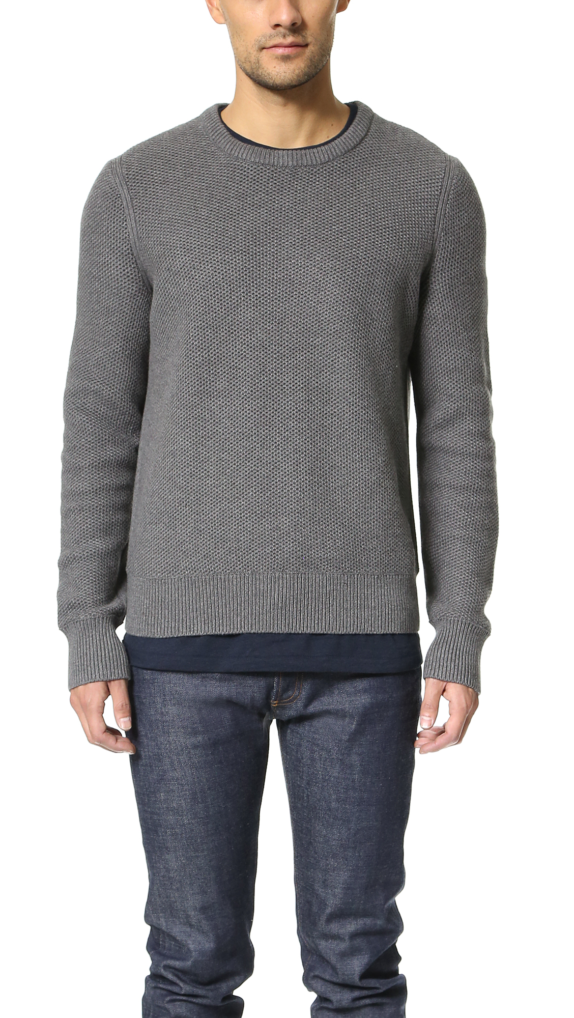 Rag & bone Standard Issue Avery Crew Sweater in Gray for Men | Lyst