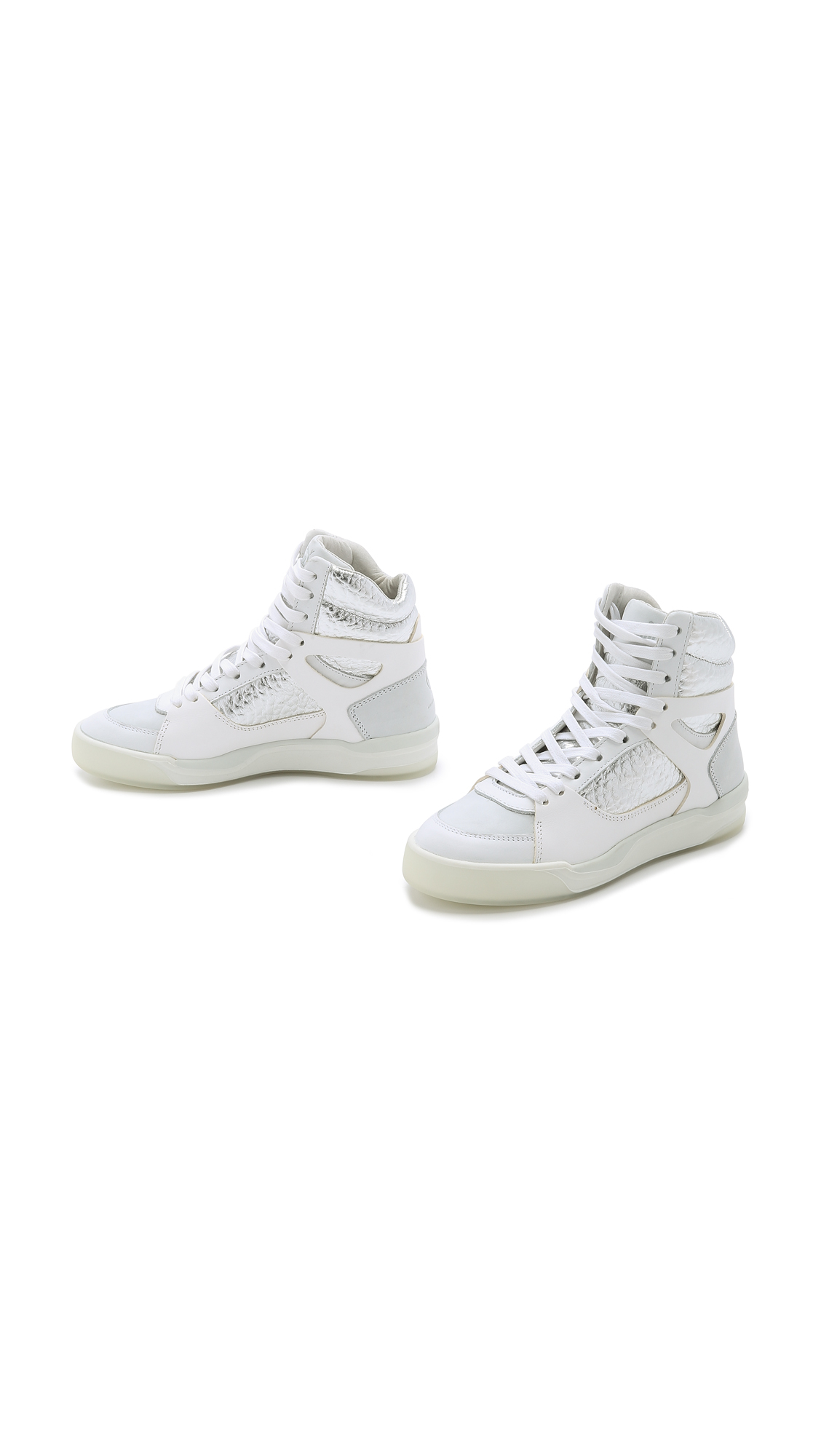 Puma Silver High Tops Puma Silver High Tops