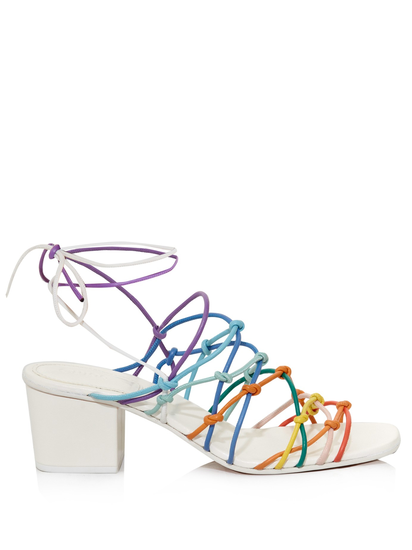 Chloé Skinny Strap Sandals in Multicolor | Lyst