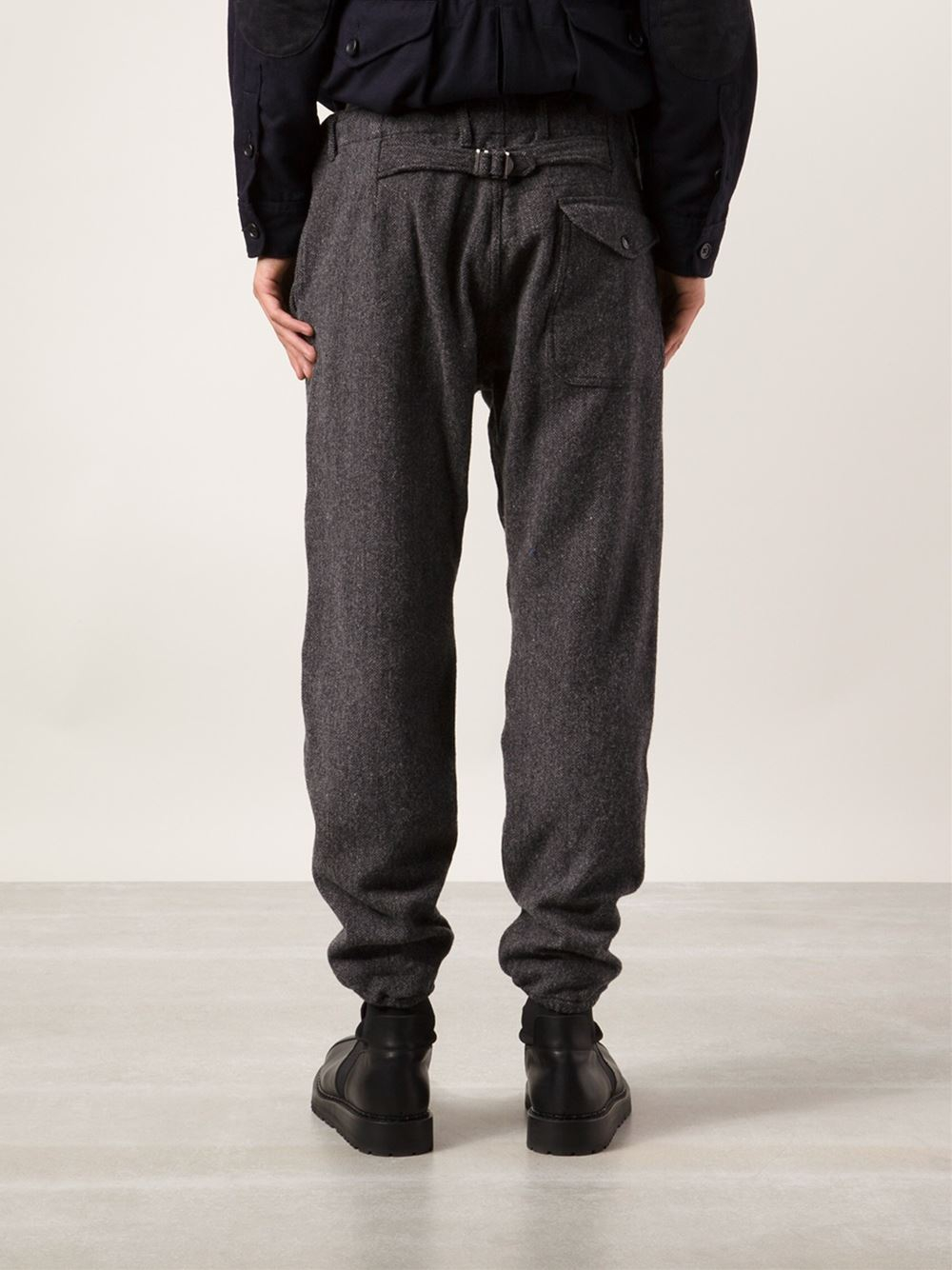 Lyst - Engineered Garments Herringbone Print Trousers in Gray for Men
