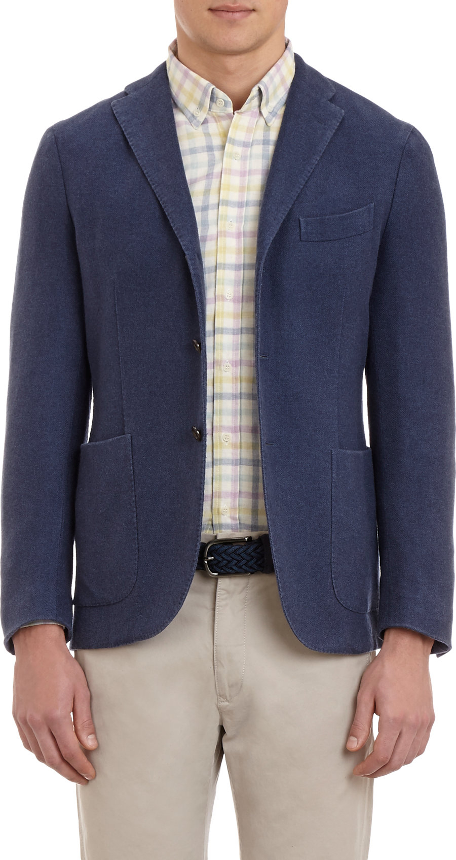 Boglioli Cashmere Threebutton K Jacket in Blue for Men | Lyst