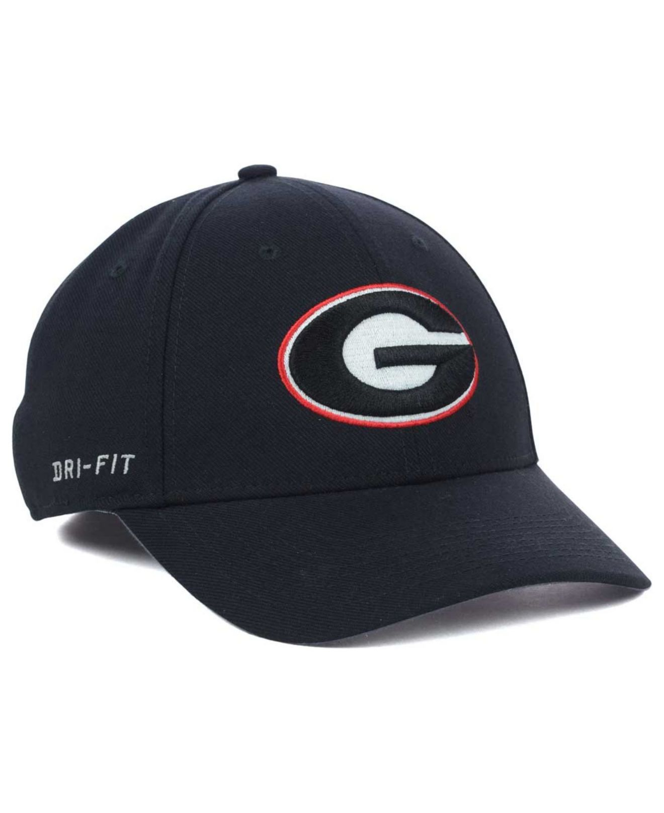 Nike Georgia Bulldogs Dri-Fit Swoosh Flex Cap in Black for Men | Lyst