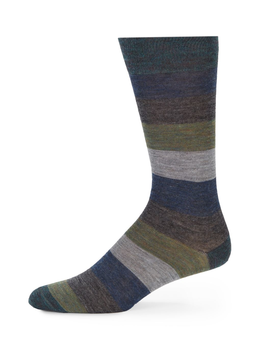 Lyst Saks Fifth Avenue Striped Merino Woolblend Socks in Blue for Men
