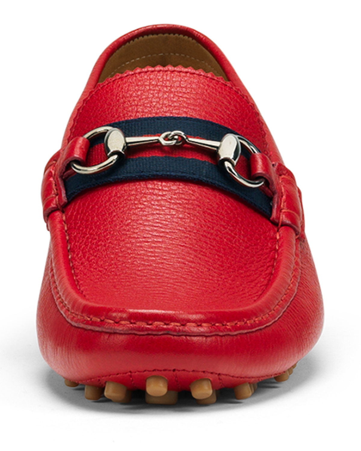 Lyst Gucci Damo Leather Driving Moccasins in Brown