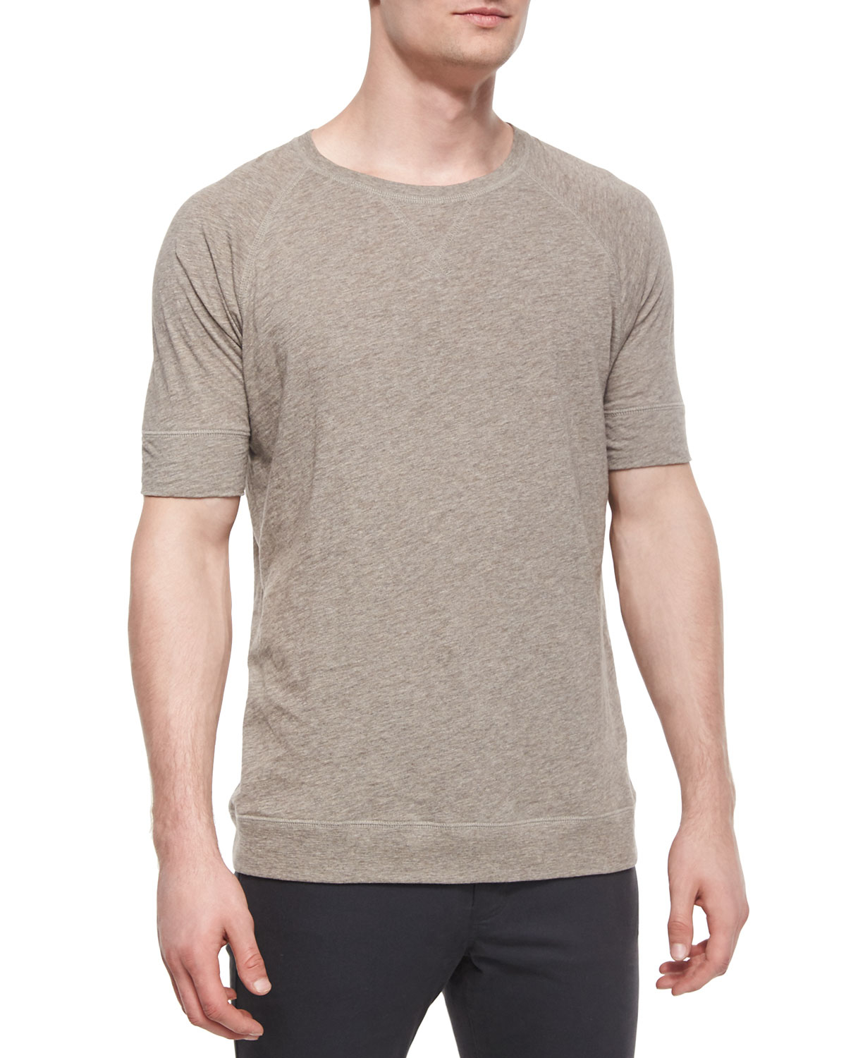 Lyst - Vince Slub-Knit Cotton T-Shirt in Brown for Men