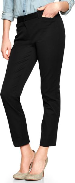 Gap Slim Cropped Pants in Black (true black) | Lyst