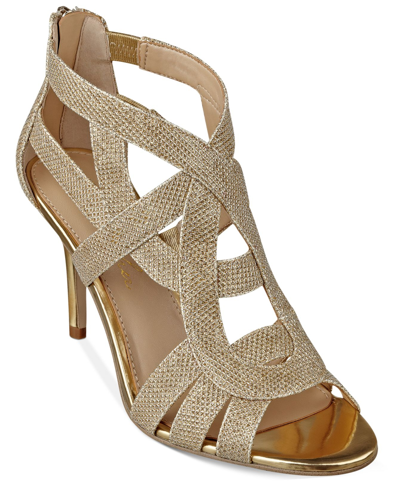 metallic evening shoes