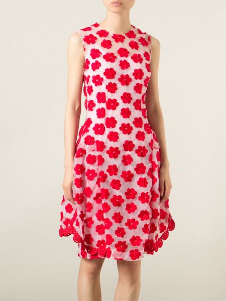 Simone Rocha Dress in Pink (red) | Lyst