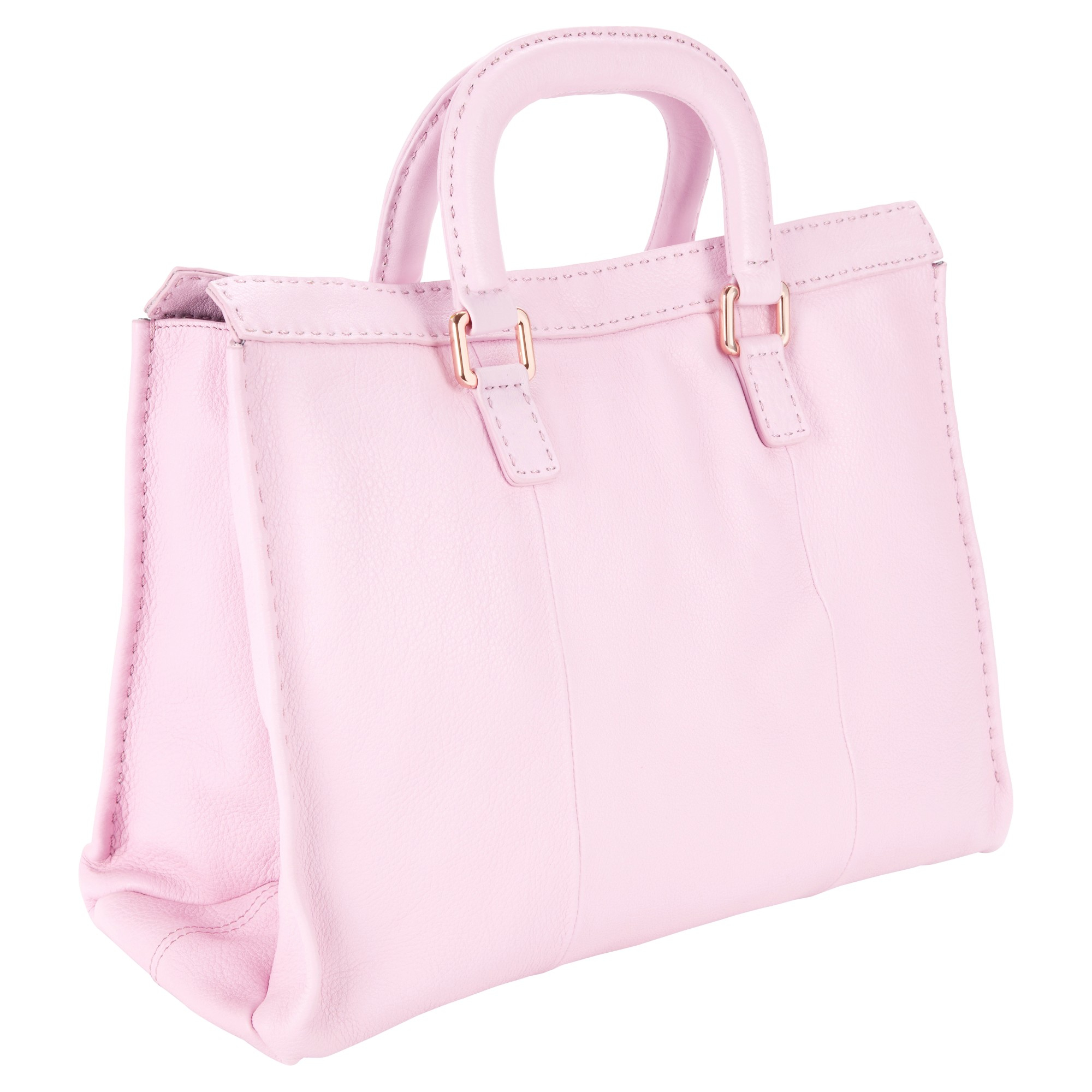 Ted Baker Tottier Leather Stab Stitch Tote Bag in Pink Lyst