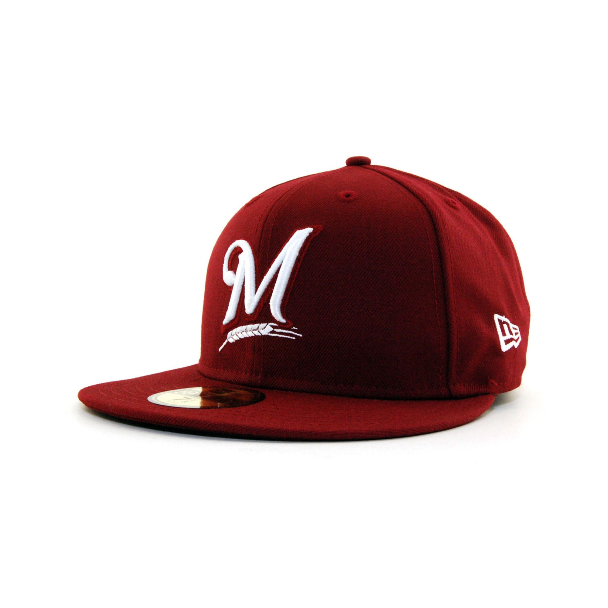 New Era Milwaukee Brewers Cdub 59fifty Cap in Red for Men (Cardinal Red ...