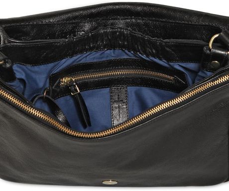 Jérôme Dreyfuss Albert Laser Cut Leather Shoulder Bag in Black | Lyst