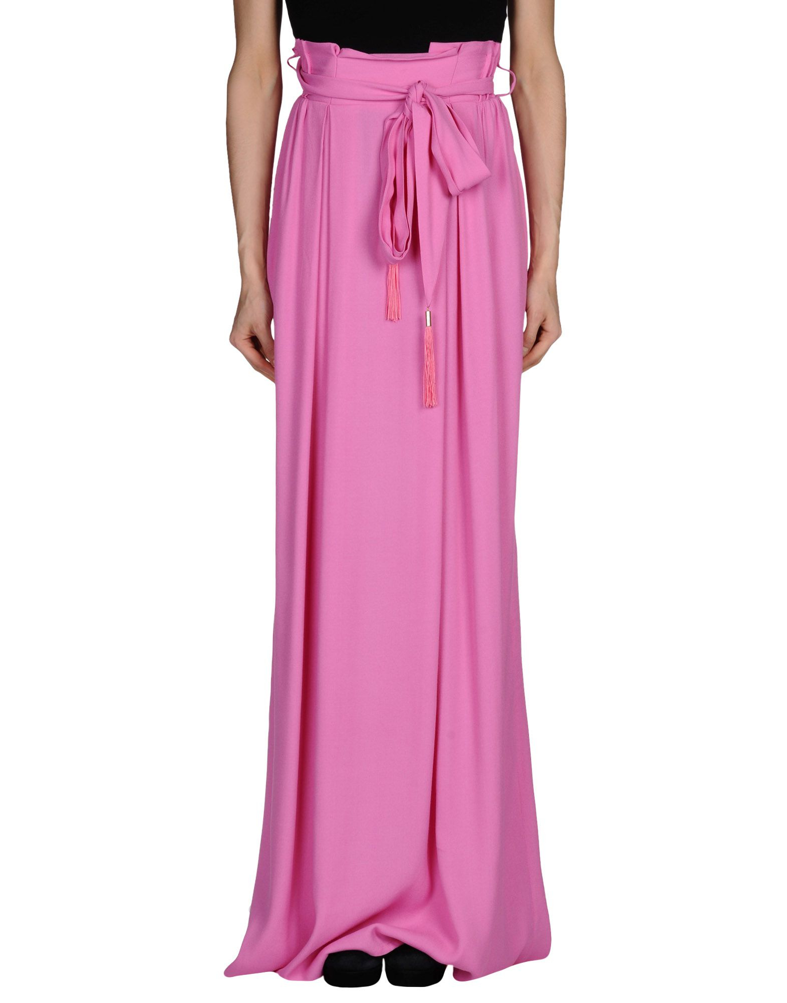 purple long skirt outfit
