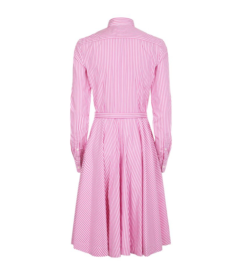 Polo ralph lauren Dori Stripe Shirt Dress in Pink | Lyst