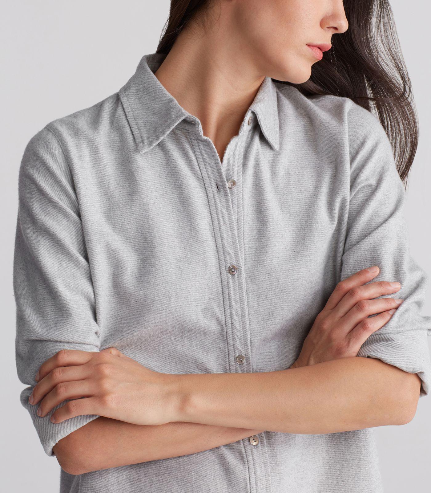 eileen fisher organic cotton jersey classic collar shirt