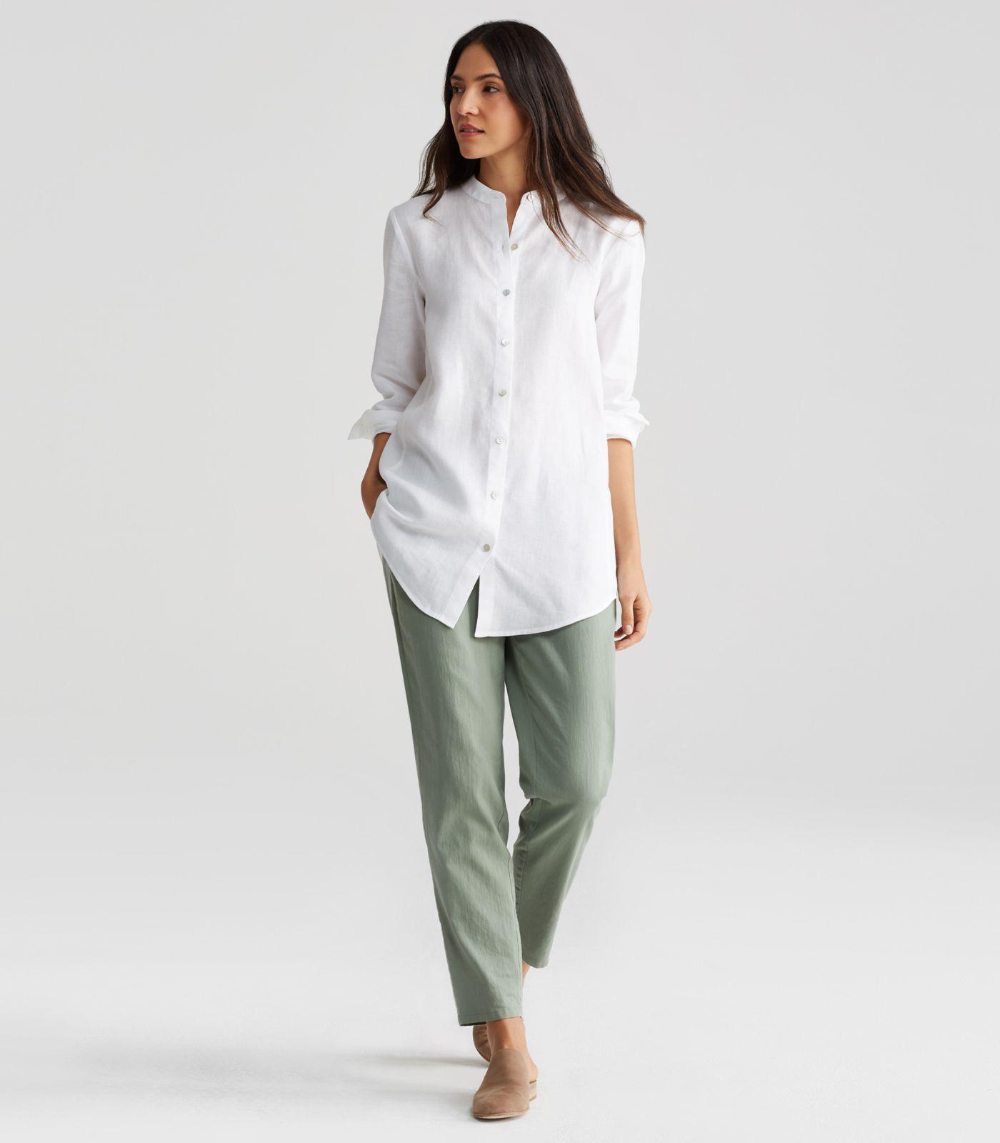 Lyst - Eileen Fisher Soft Organic Cotton Slouchy Ankle Pant in Green