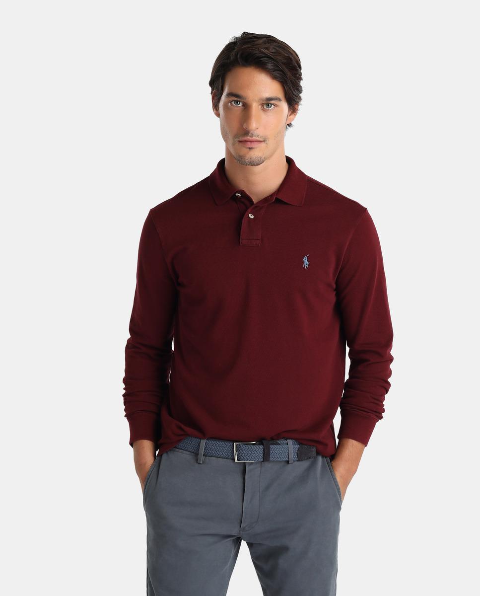  Polo  ralph lauren Regular fit Maroon  Long Sleeve Piqu  