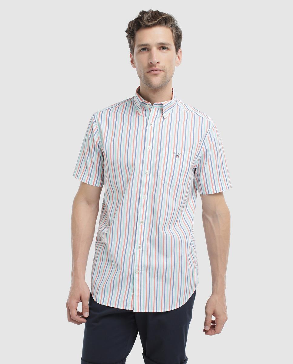 gant blue and white striped shirt