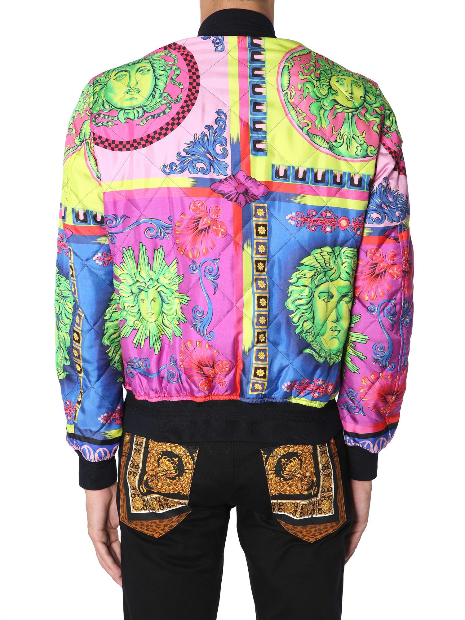 Not a fan. versaceWHITESilkBomberJacketWithMedusaPopFoulard