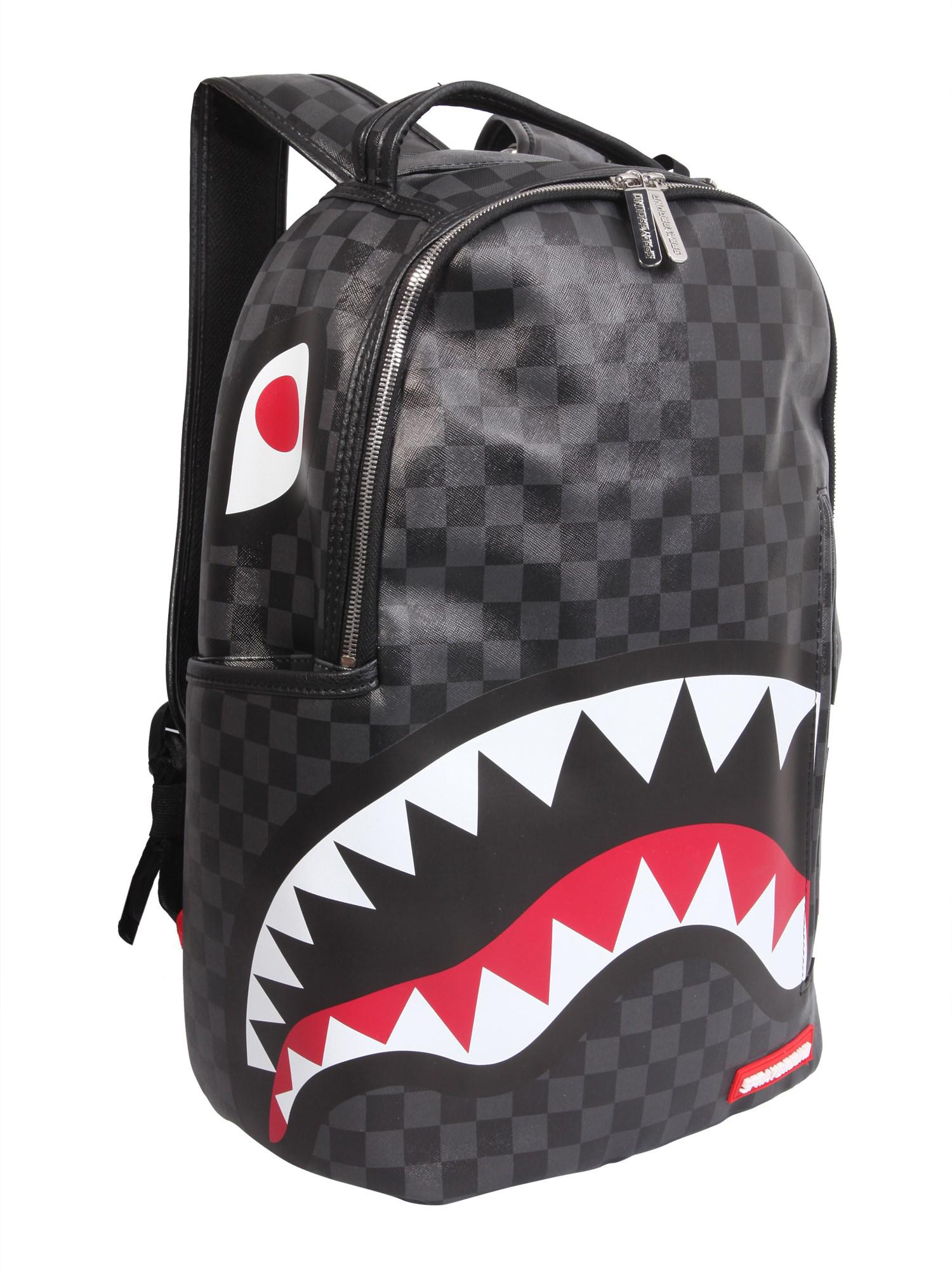 Lyst - Sprayground Shark In Paris Backpack in Black for Men