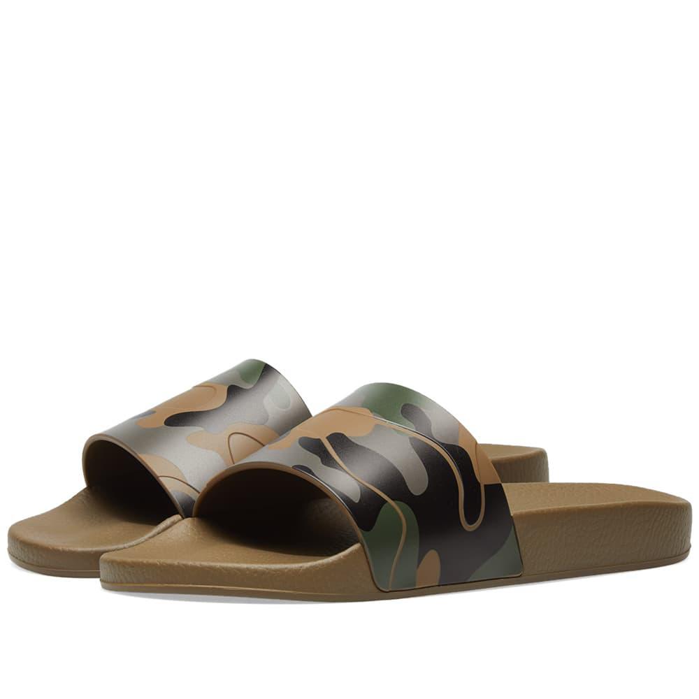 Lyst - Valentino Green Camouflage Pool Slides in Green for Men - Save ...