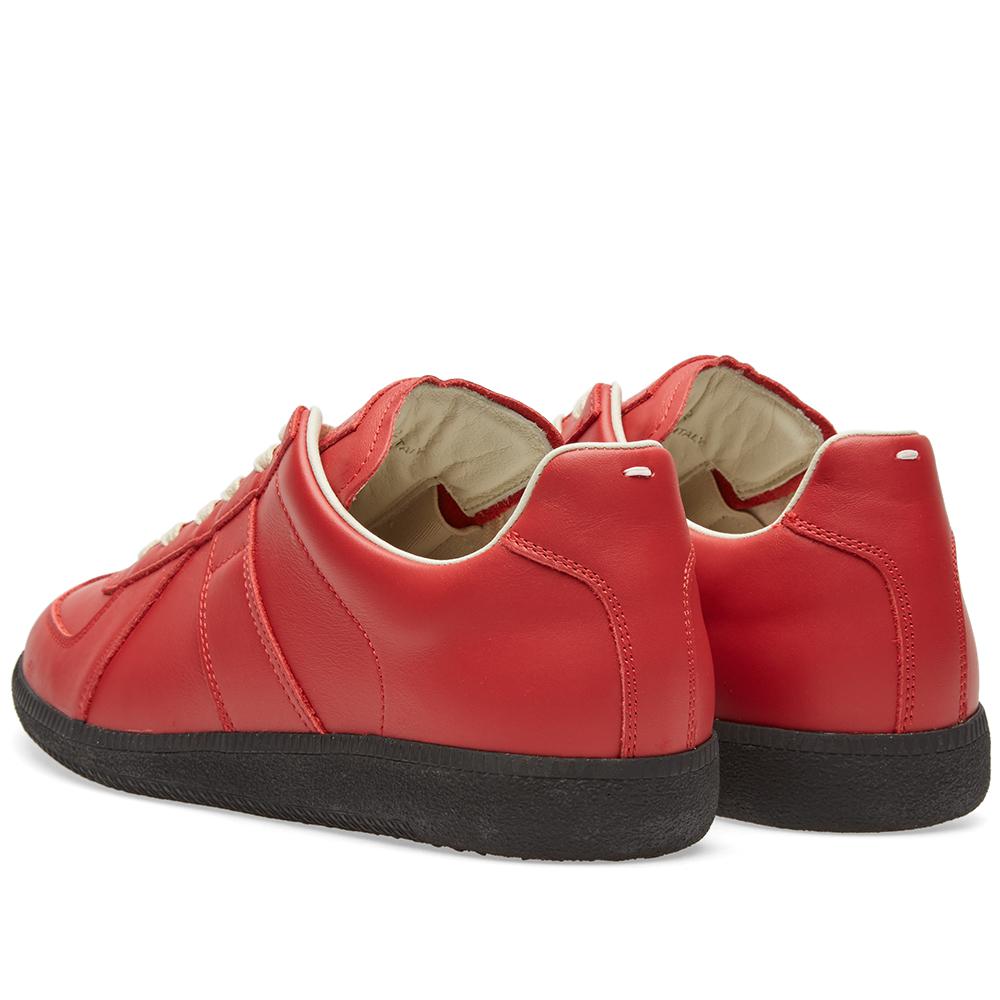 Lyst - Maison Margiela Replica Leather Low-top Sneaker in Red for Men