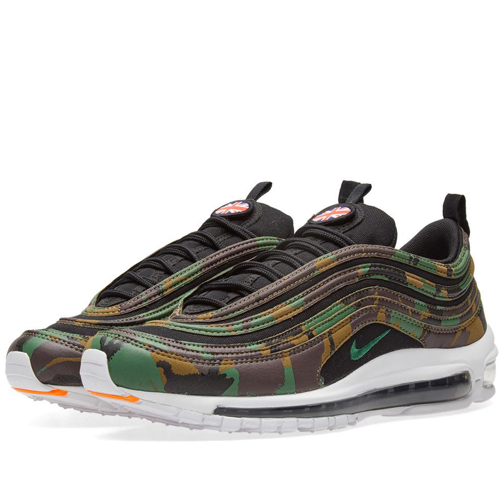 Lyst - Nike Air Max 97 Faux Leather And Canvas Sneakers in Green for Men