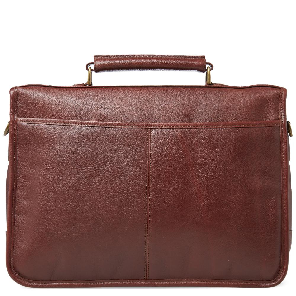 barbour leather briefcase chocolate