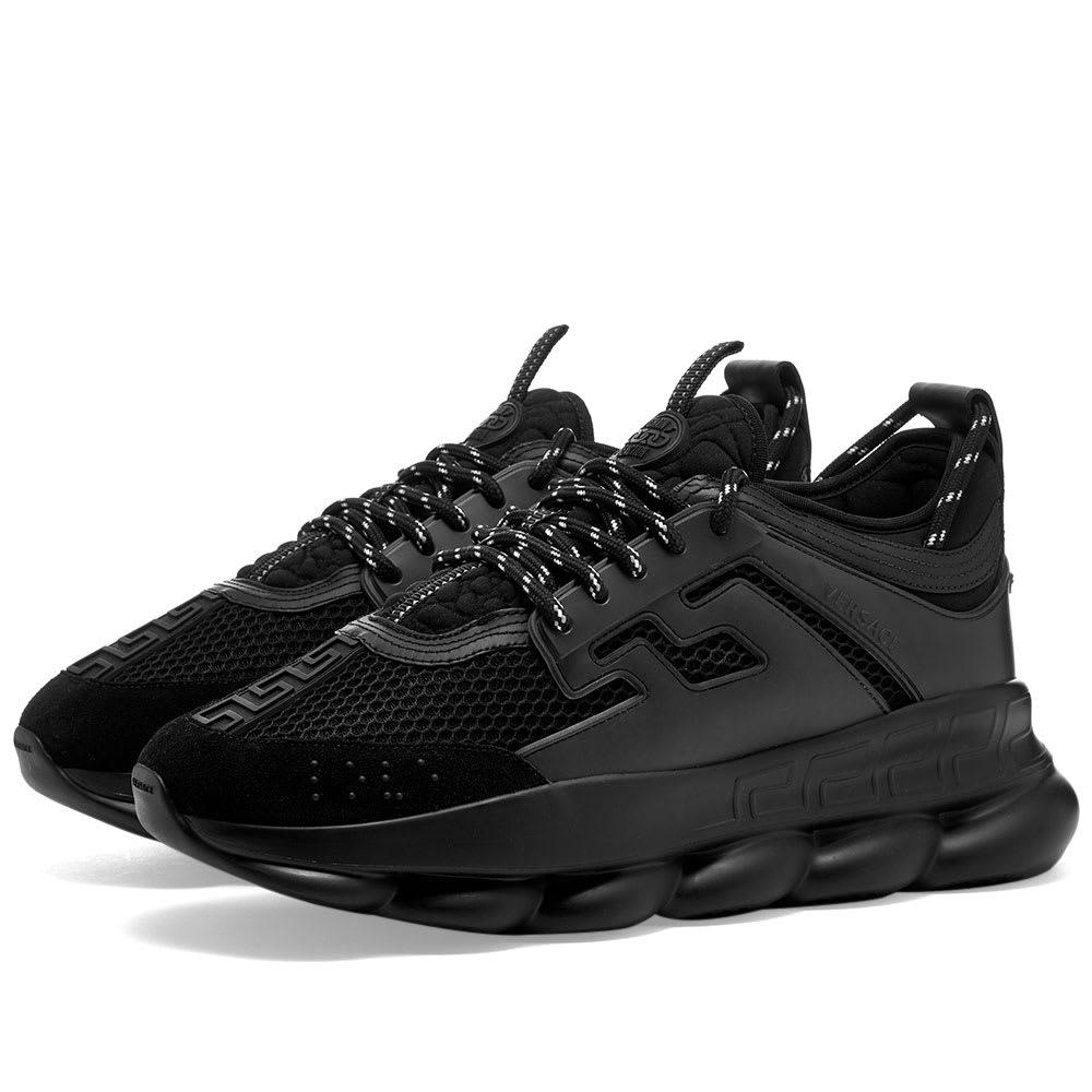 Versace Leather Chain Reaction Sneakers in Nero (Black) for Men - Save