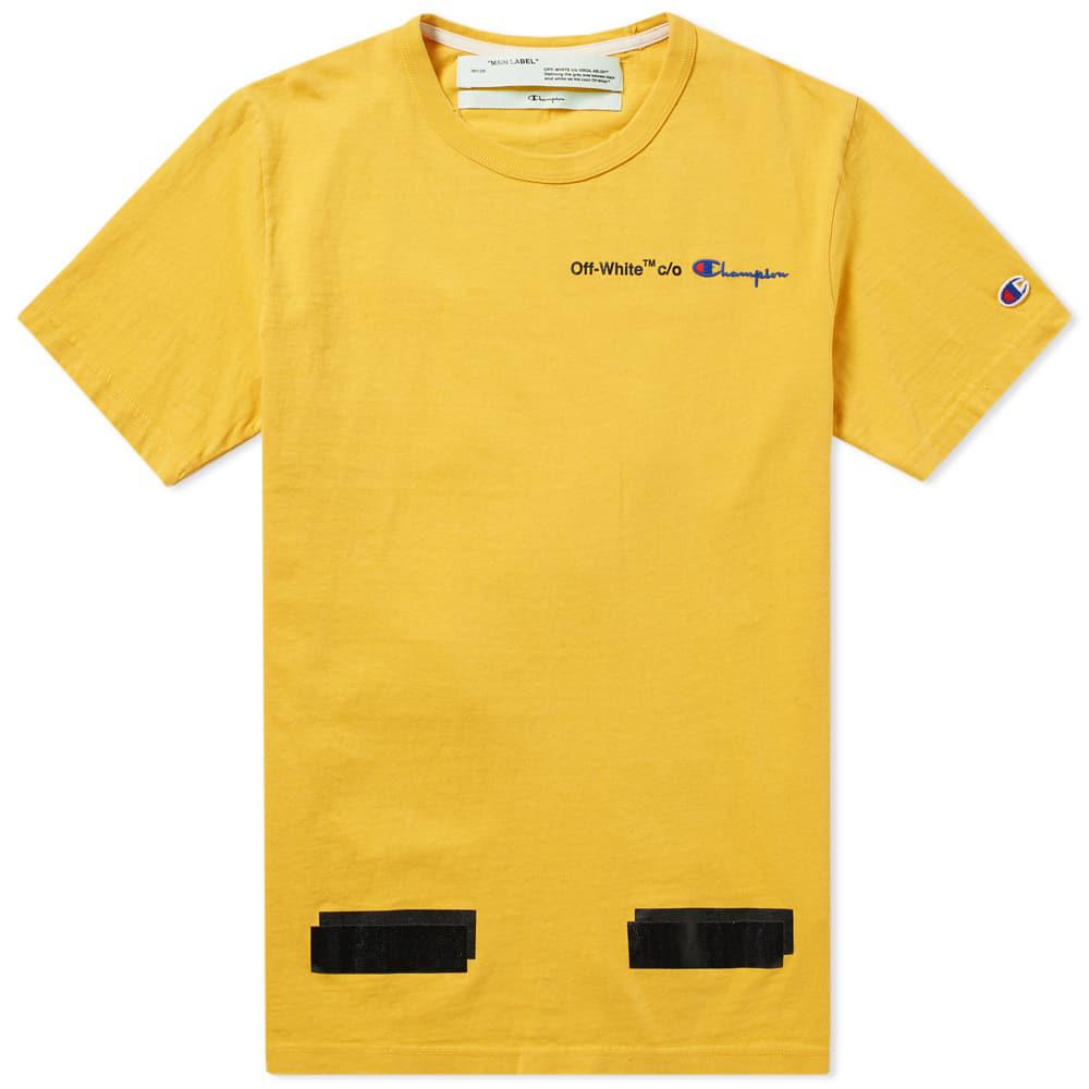 Women's and ladies online fashion shopping store Low Prices on hottest Off-White™ Champion is Available Now | HYPEBEAST Off white champion t white