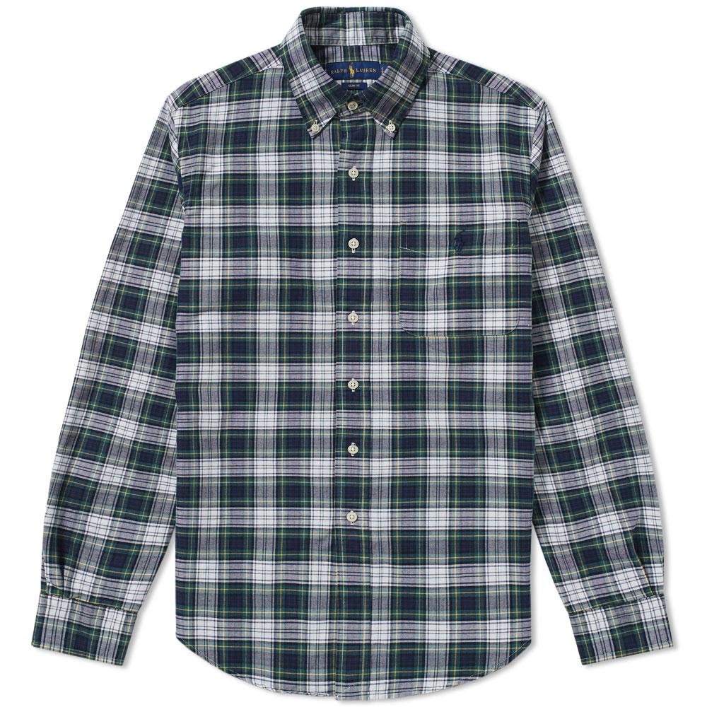 Lyst - Polo ralph lauren Slim Fit Button Down Check Oxford Shirt in ...