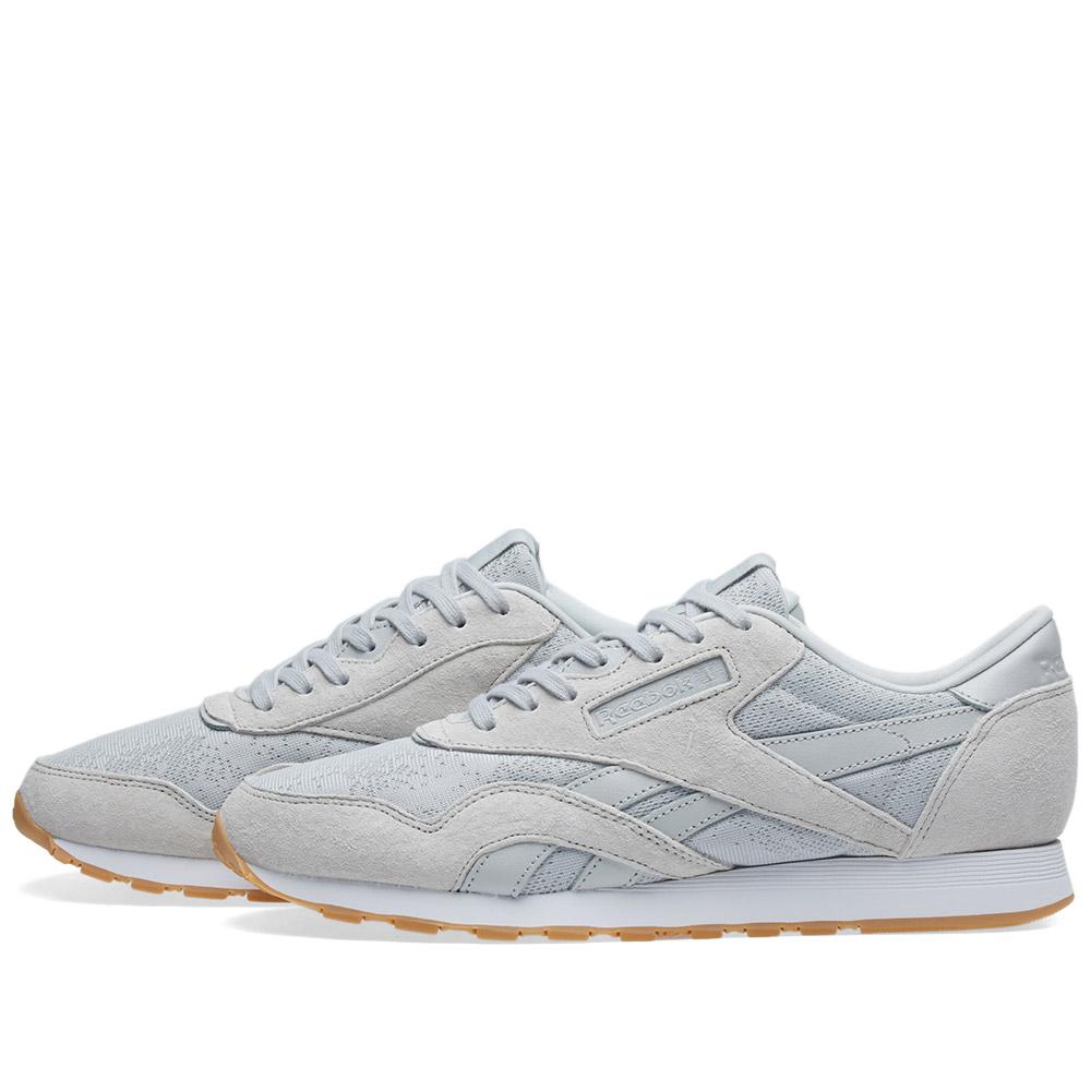 reebok classic nylon trainers in grey