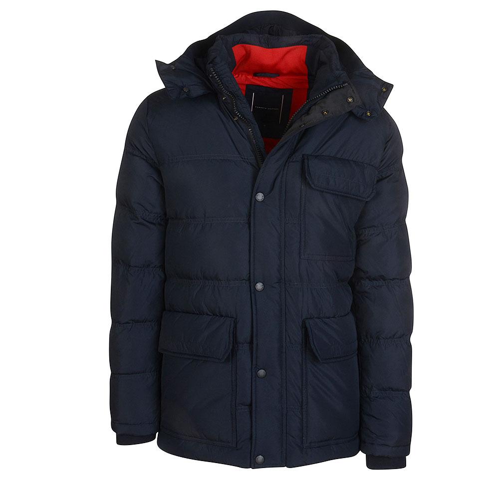 Tommy Hilfiger Tommy Down Hooded Bomber in Navy (Blue) for Men - Lyst