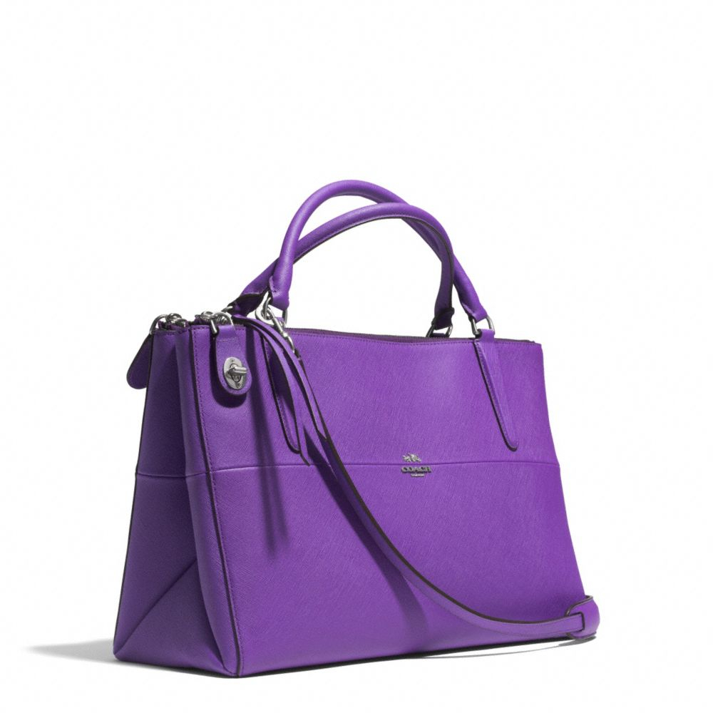 Coach The Borough Bag In Saffiano Leather in Purple (DARK NICKEL ...  