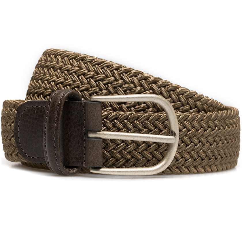 Andersons Olive Elasticated Woven Belt in Metallic for Men | Lyst