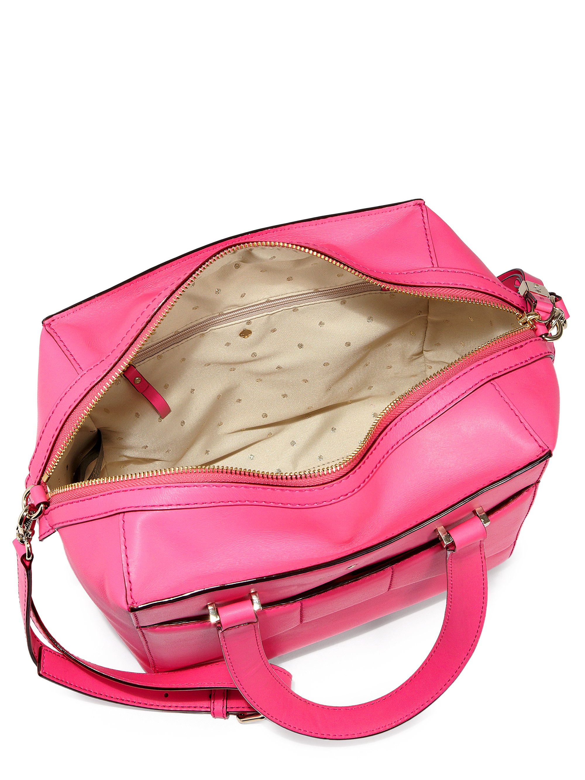 Lyst - Kate spade new york Bow Leather Satchel in Pink