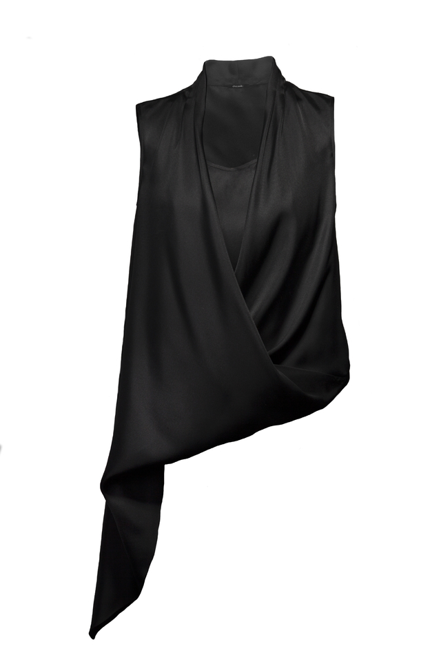 chikimiki melody black silk asymmetric blouse in black lyst chikimiki melody black silk asymmetric blouse in black lyst