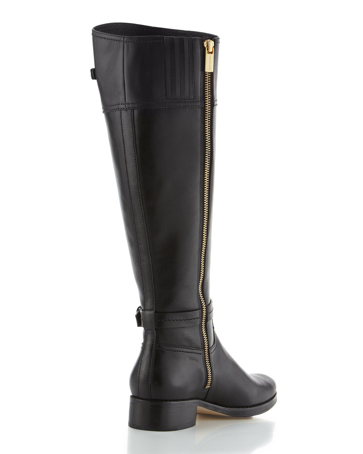 Michael michael kors Stockard Leather Riding Boot in Black | Lyst