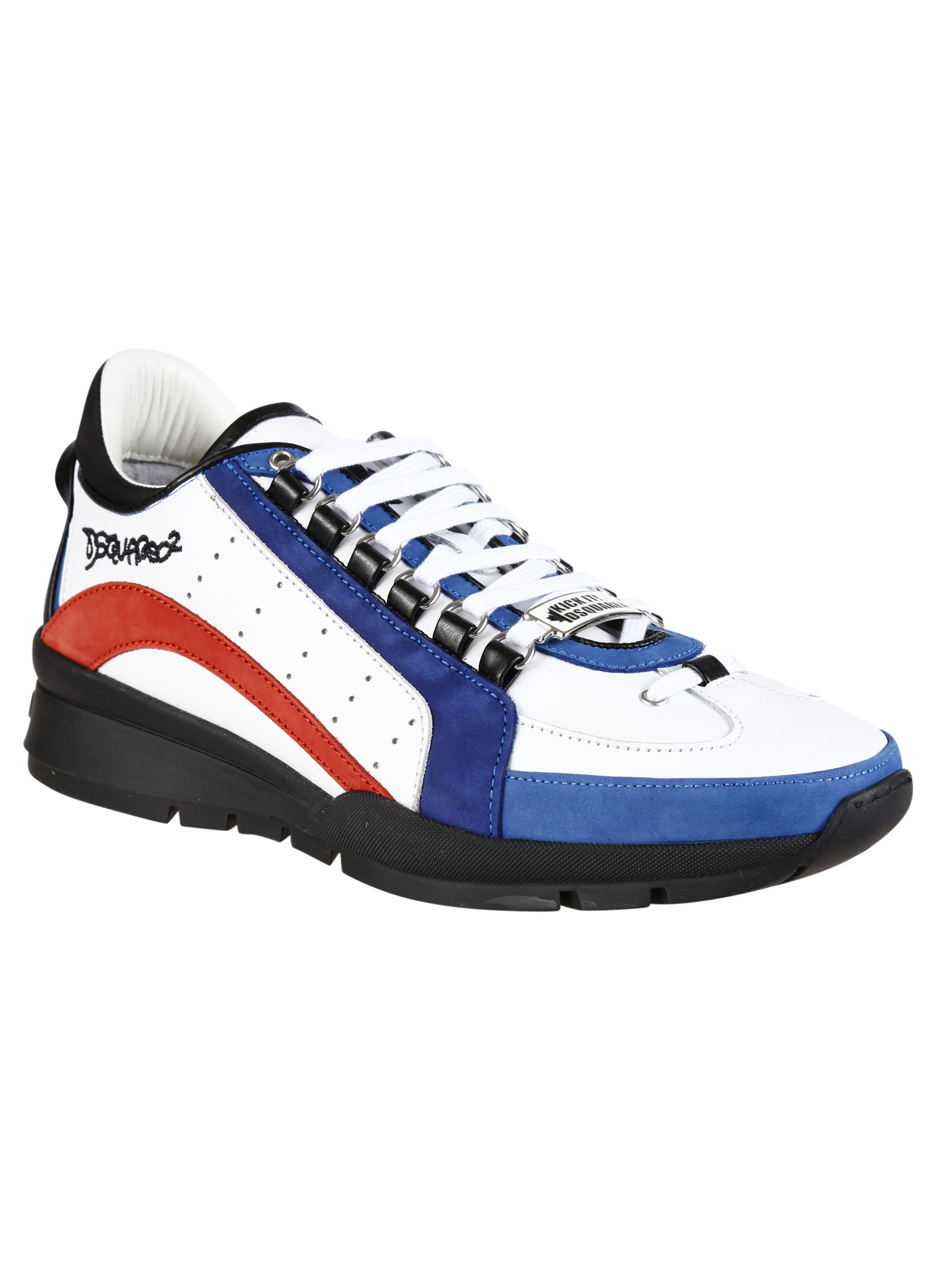Dsquared² White Striped Sneakers Blu And Red Stripe in White for Men ...