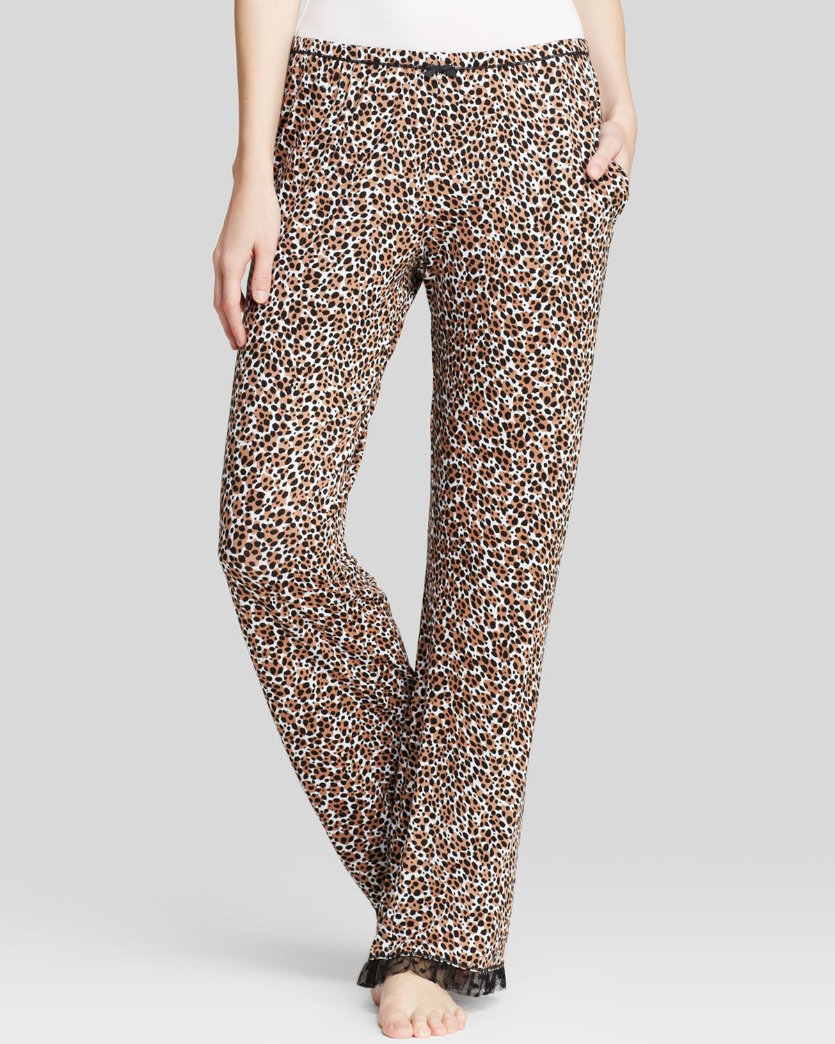 Kensie Chai Animal Print Pajama Pants in Brown | Lyst