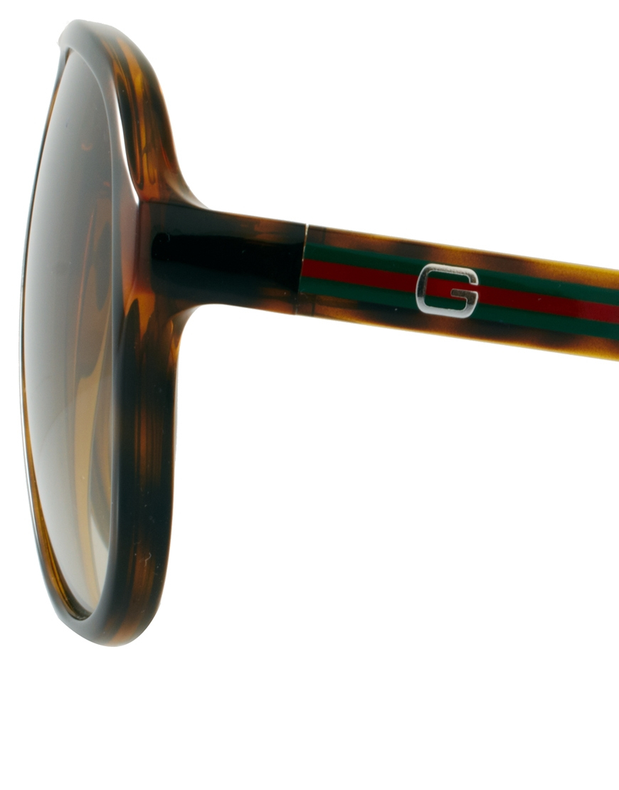Lyst Gucci Aviator Sunglasses In Brown For Men