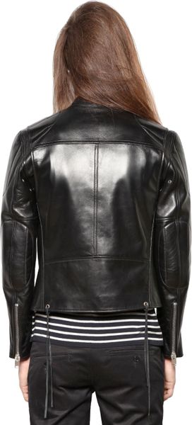 Saint Laurent Zipped Biker Nappa Plongè Leather Jacket in Black for Men ...