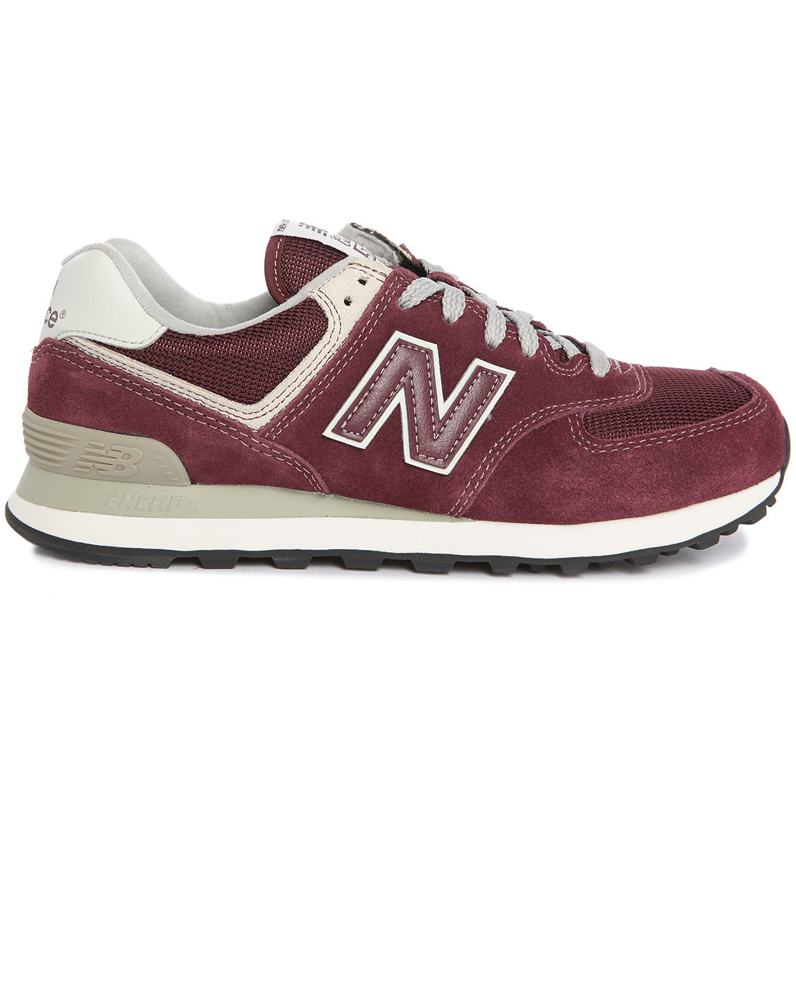 New Balance 574 Burgundy Mesh/suede Sneakers in Purple for Men ...