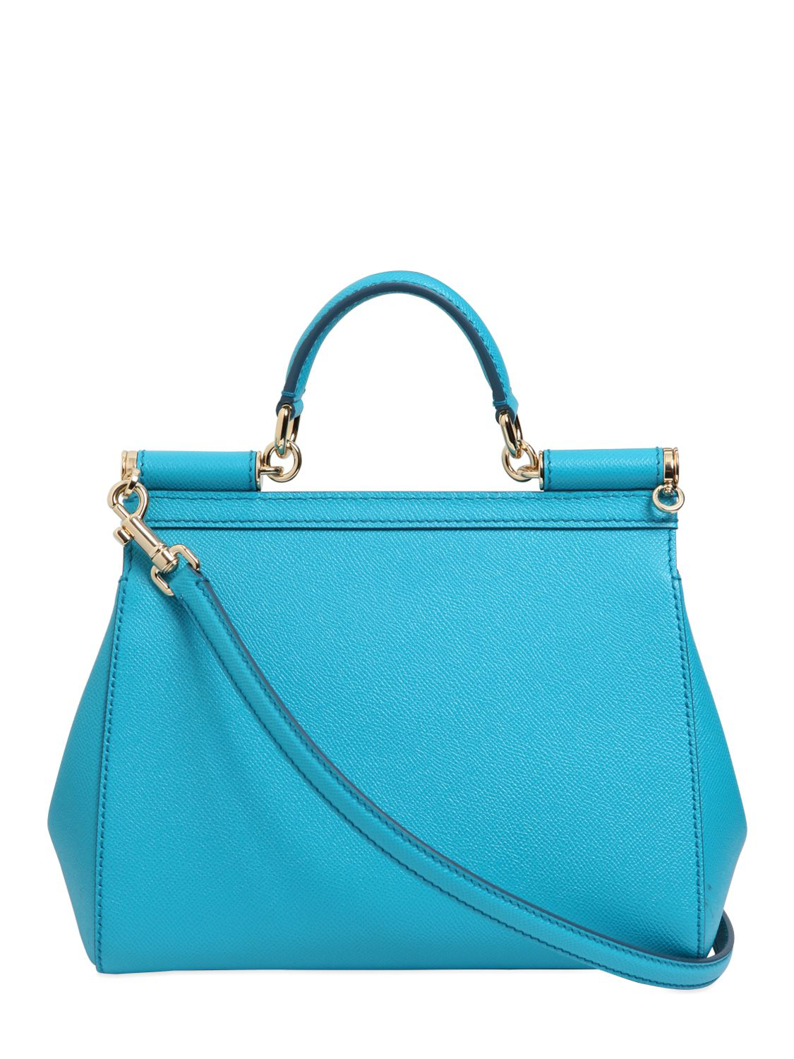 Lyst - Dolce & Gabbana Medium Sicily Dauphine Leather Bag in Blue
