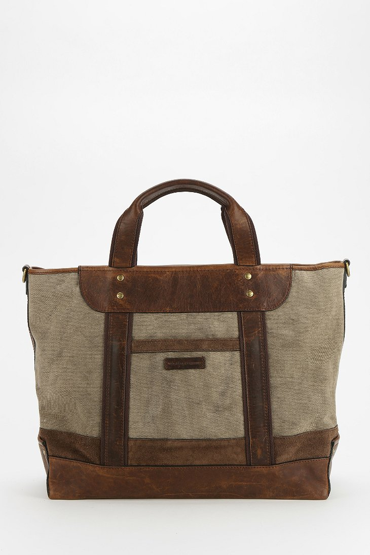 Lyst - Frye Harvey Canvas + Leather Tote Bag in Green