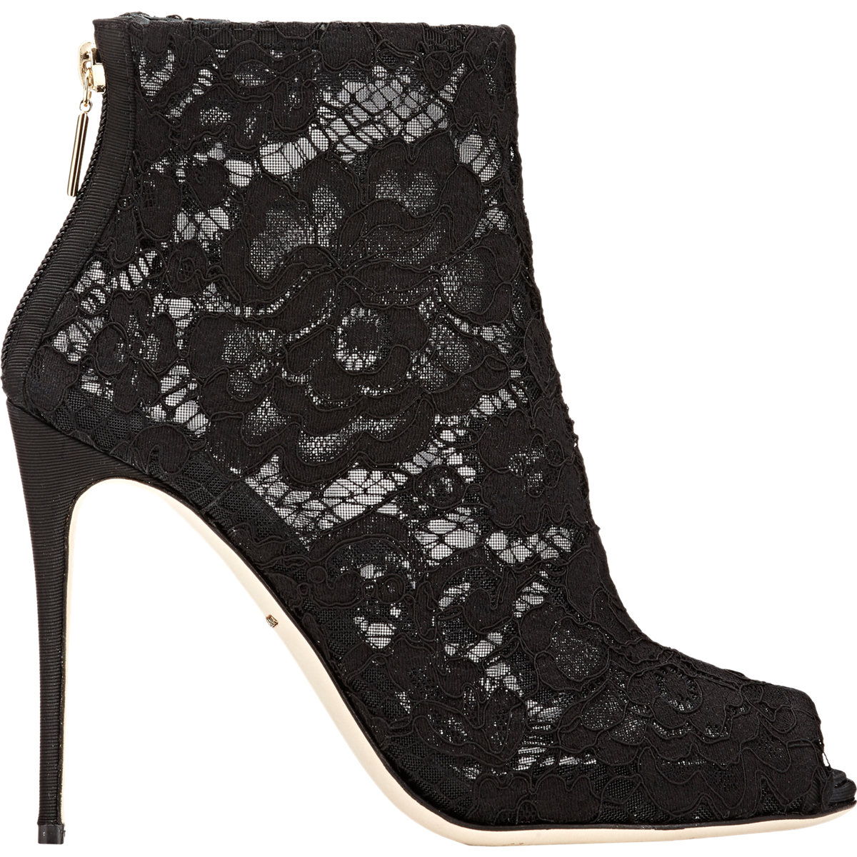 Dolce & gabbana Lace Ankle Boots in Black | Lyst