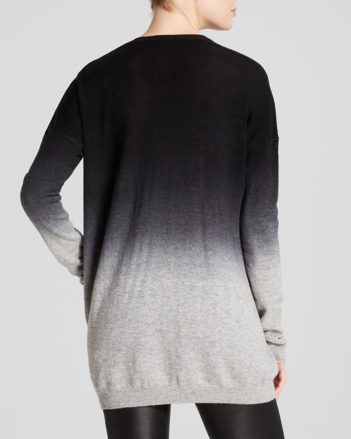 Vince Sweater Bloomingdales Exclusive Dip Dye Cashmere in Gray | Lyst