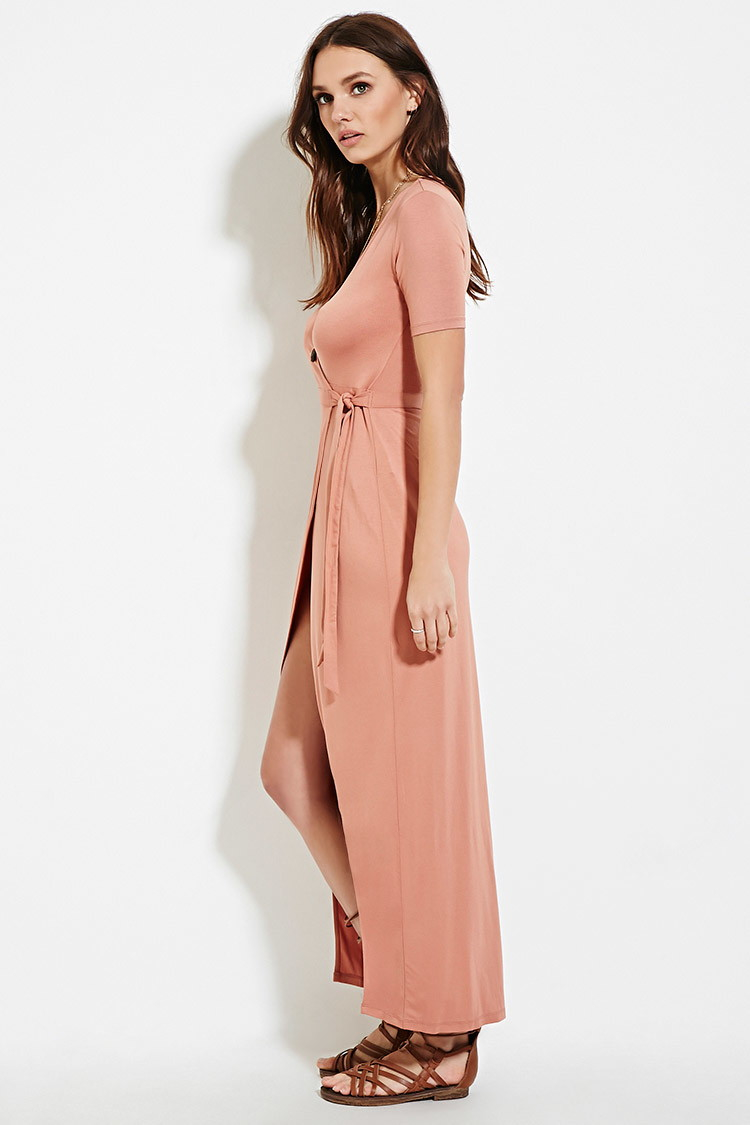 forever 21 pink wrap dress