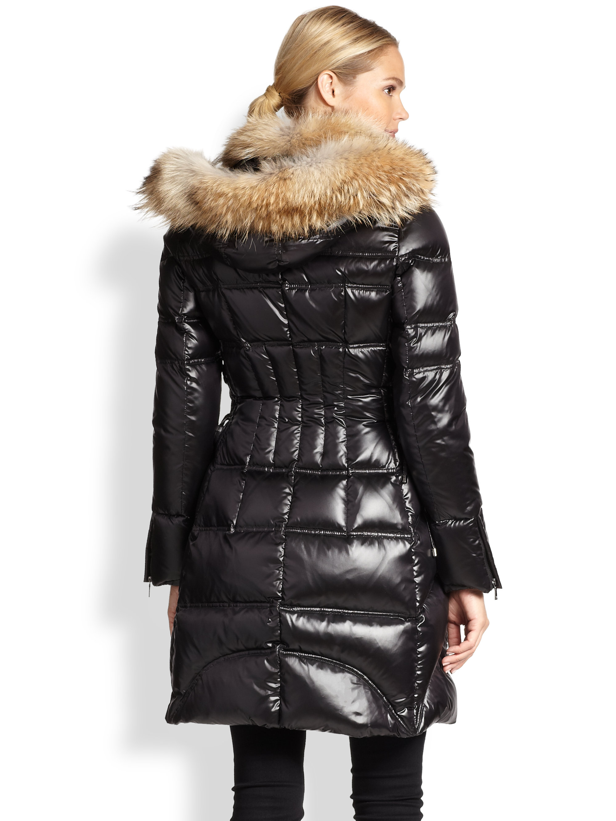 Lyst - Dawn Levy Convertible Coyote Fur-trimmed Puffer Coat in Black