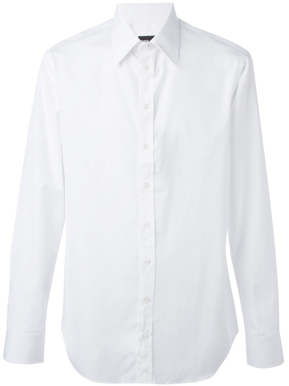 Armani Pointed Collar Shirt in White for Men Lyst