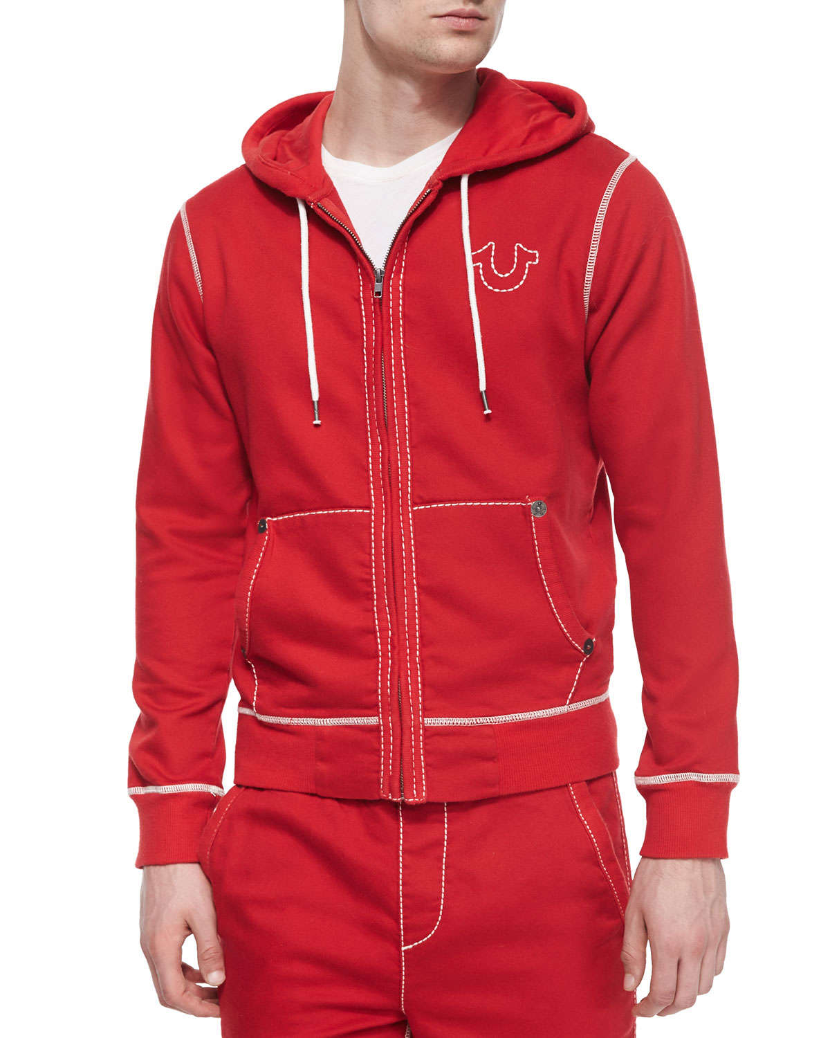 Red True Religion Sweatsuit